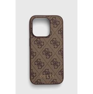 Etui za telefon Guess iPhone 15 Pro 6.1 boja: smeđa