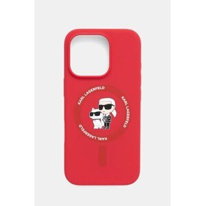 Etui za telefon Karl Lagerfeld iPhone 16 Pro 6.3 boja: crvena, KLHMP16LSCMKCRHR