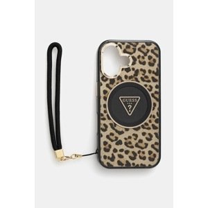 Etui za telefon Guess iPhone 16 boja: smeđa, GUHMP16SHLORSSW