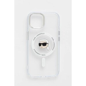 Etui za telefon Karl Lagerfeld iPhone 15 boja: bijela, KLHMP15SHLSKIH