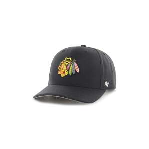 Kapa sa šiltom 47 brand NHL Chicago Blackhawks boja: crna, s aplikacijom, H-CLZOE04WBP-BKB