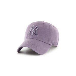 Pamučna kapa sa šiltom 47 brand MLB New York Yankees boja: ljubičasta, bez uzorka, B-RGW17GWS-II