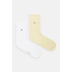 Čarape Tommy Hilfiger 2-pack za žene, boja: žuta, 100001493