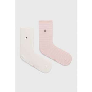 Čarape Tommy Hilfiger 2-pack za žene, boja: ružičasta, 100001494