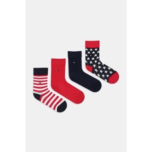Dječje čarape Tommy Hilfiger 4-pack boja: crvena, 701232850