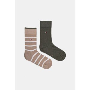 Dječje čarape Tommy Hilfiger 2-pack boja: bež, 701229939