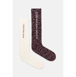 Čarape Calvin Klein Jeans 2-pack za muškarce, boja: bordo, 701230602