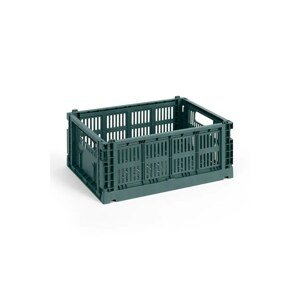 Kutija za pohranu HAY Colour Crate M / 14 x 26,5 x 34,5 cm boja: zelena