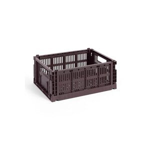 Kutija za pohranu HAY Colour Crate M / 14 x 26,5 x 34,5 cm boja: bordo