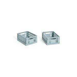 Kutija za pohranu HAY Colour Crate Mini 8 x 13 x 17 cm 2-pack boja: tirkizna