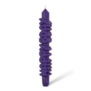 Ukrasna svijeća CandleHand Happy Birthday 23 cm boja: ljubičasta