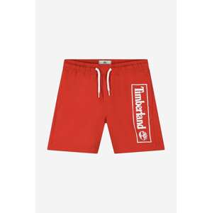 Dječje kratke hlače za kupanje Timberland Swim Shorts boja: crvena, s tiskom