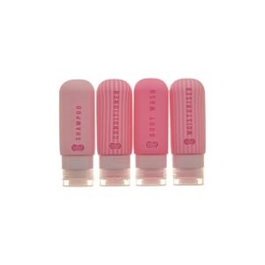 Set putnih bočica za kozmetiku The Vintage Cosmetics Company Silicone Travel 4-pack boja: ružičasta
