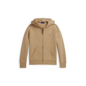 Dječja dukserica Polo Ralph Lauren boja: bež, s kapuljačom, bez uzorka, 323799360055