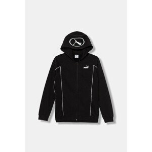 Dječja dukserica Puma PUMA SPORT Full-Zip Hoodie FL B boja: crna, s kapuljačom, s aplikacijom, 688858