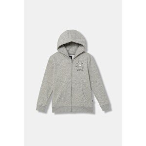 Dječja dukserica Vans Sk8 Posse Full Zip boja: siva, s kapuljačom, s tiskom, VN000PYU02F1