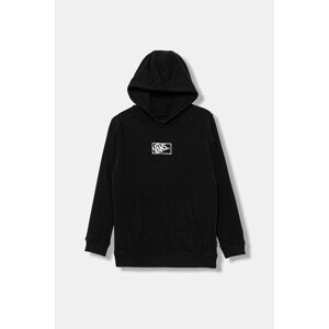 Dječja dukserica Vans BY BLOCKED BOX PO HOODIE boja: crna, s kapuljačom, s aplikacijom, VN000RBDBLK1