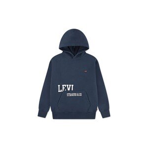 Dječja dukserica Levi's CUTOFF LEVI'S HOODIE boja: tamno plava, s kapuljačom, s tiskom, 8EN719
