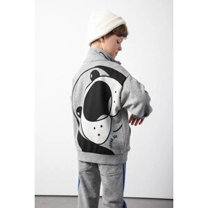 Dječja dukserica Coccodrillo boja: siva, s tiskom, ACADEMY BOY KIDS