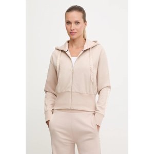 Homewear dukserica BOSS boja: bež, s kapuljačom, bez uzorka, 50545635