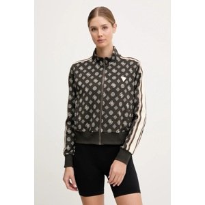 Dukserica Guess PEONY za žene, boja: bež, s uzorkom, V5YQ07 K0282