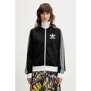 Dukserica adidas Originals Classic TT za žene, boja: crna, s tiskom, HZ3743