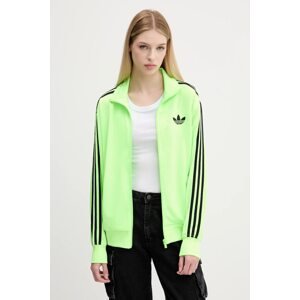 Dukserica adidas Originals Firebird za žene, boja: zelena, s aplikacijom, JX7859