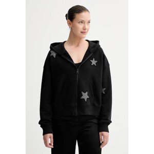 Dukserica ZADIG&VOLTAIRE za žene, boja: crna, s kapuljačom, s aplikacijom, JWSS01666