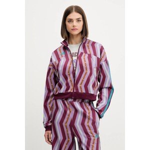 Dukserica adidas x Farm Rio za žene, boja: crvena, s uzorkom, JL8617