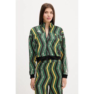 Dukserica adidas x Farm Rio za žene, boja: crna, s uzorkom, JL8618