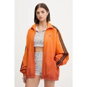 Dukserica adidas Originals za žene, boja: narančasta, s aplikacijom, JW7259