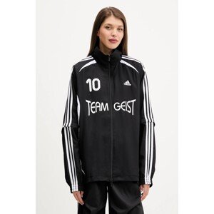 Dukserica adidas Originals Ovzd Tracktop za žene, boja: crna, s tiskom, KE7569