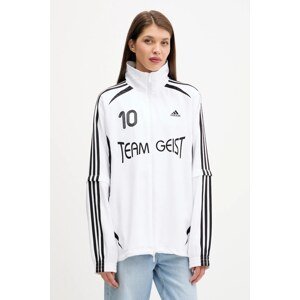 Dukserica adidas Originals Ovzd Tracktop za žene, boja: bijela, s tiskom, KE7570
