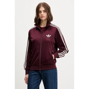 Dukserica adidas Originals Firebird za žene, boja: crvena, s aplikacijom, KH1592