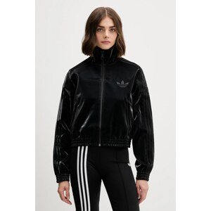 Dukserica adidas Originals Holiday Tt za žene, boja: crna, s aplikacijom, JY2617