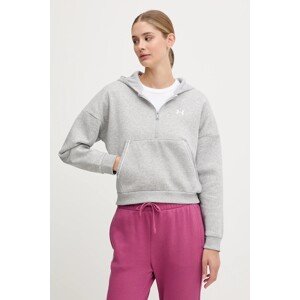 Dukserica Under Armour Rival za žene, boja: siva, s kapuljačom, melanž, 6003707