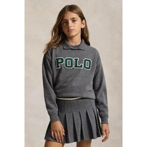 Dječja dukserica Polo Ralph Lauren boja: siva, s aplikacijom, 313979022001