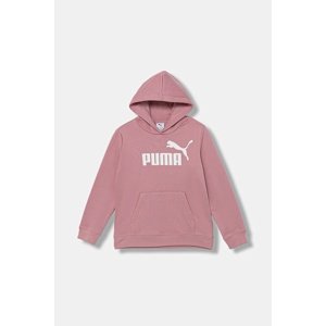 Dječja dukserica Puma ESS No. 1 Logo Hoodie FL G boja: ružičasta, s kapuljačom, s tiskom, 684896