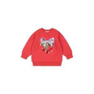 Dječja dukserica Konges Sløjd LOU SEQUIN SWEAT SHIRT OCS boja: crvena, s aplikacijom, KS103862