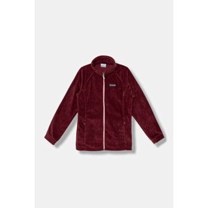 Dukserica od flisa Columbia Benton Springs boja: bordo, bez uzorka, 1510631