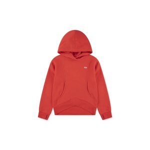 Dječja dukserica Levi's BATWING PATCH HOODIE boja: crvena, s kapuljačom, bez uzorka, 4EN447