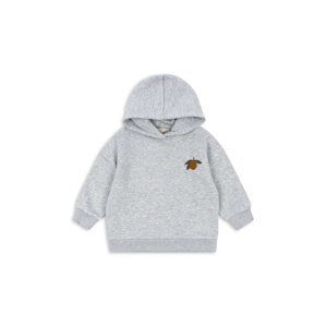 Dječja dukserica Konges Sløjd LOU SWEAT HOOD OCS boja: siva, s kapuljačom, s aplikacijom, KS103866