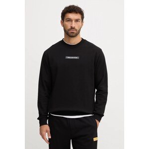Pamučna dukserica Versace Jeans Couture boja: crna, s aplikacijom, 79GAIT02 CF01T