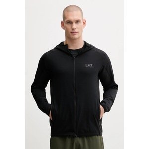 Dukserica za trening EA7 Emporio Armani boja: crna, s kapuljačom, bez uzorka, AF13534.7M000591