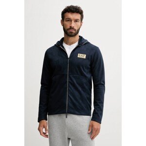 Dukserica EA7 Emporio Armani boja: tamno plava, s kapuljačom, bez uzorka, AF16718.7M000675