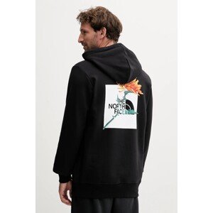 Pamučna dukserica The North Face boja: crna, s kapuljačom, s tiskom, NF0A8F64JK31