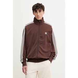 Dukserica adidas Originals Firebird Tt boja: smeđa, s aplikacijom, KA0459
