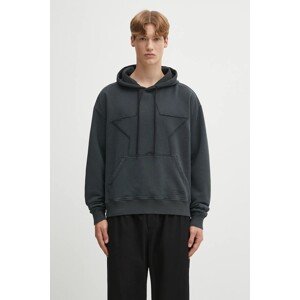 Pamučna dukserica MM6 Maison Margiela boja: crna, s kapuljačom, bez uzorka, SH2GU0022.M25024.899