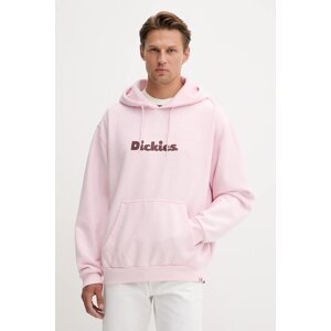 Dukserica Dickies boja: ružičasta, s kapuljačom, s tiskom, DK0A87NP