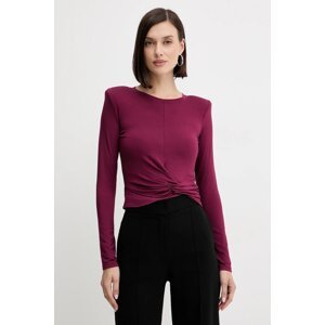 Majica dugih rukava Simona Corsellini boja: bordo, A25CPTS00101